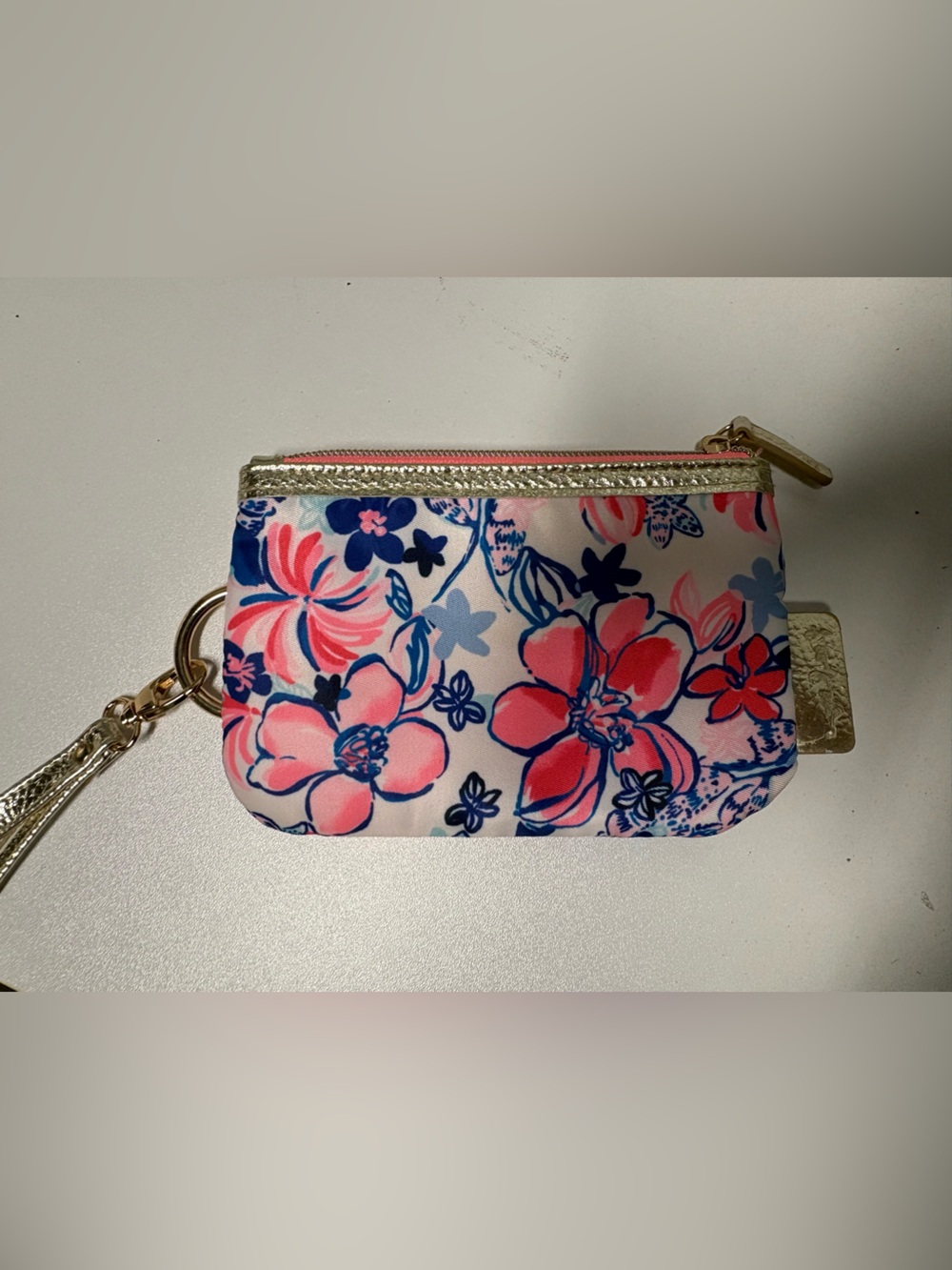 Lily Pulitzer Floral Zip Pouch Keychain